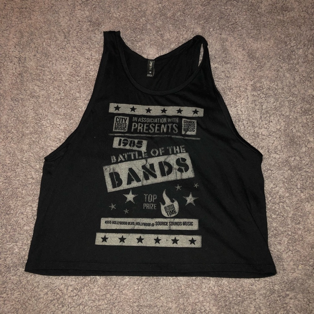 Black Graphic Tank Top